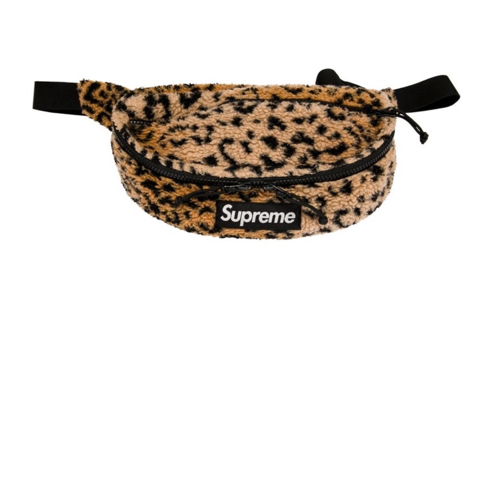 Supreme Furry Leopard Print Waist Bag